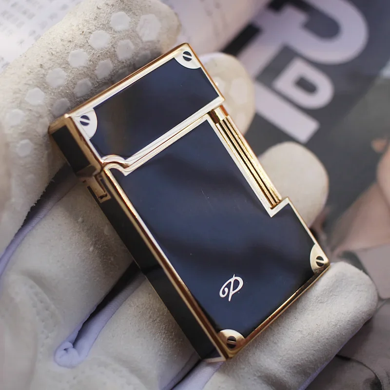 Derey Ronson Side Pulley Metal Inflatable Lighter, Grinding Wheel Open Flame Lighter, Simple Style, High-end Gift for Men