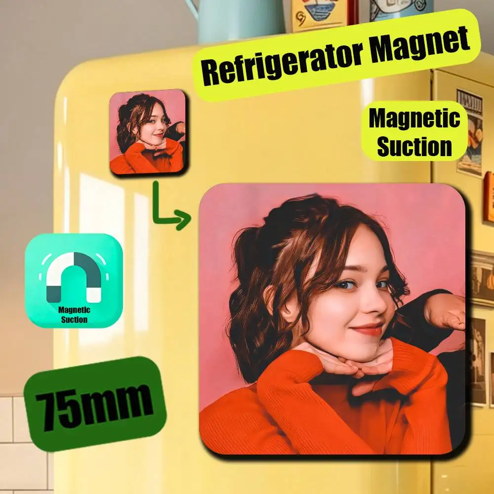 For Emma Myers Refrigerator Magnets Metal Icebox Cabinet Custom Fridge Magnetic Decor Fans Gift