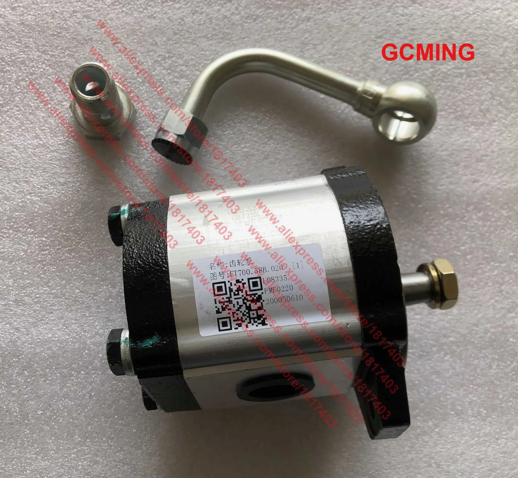 FOTON Lovol FT700.58B.020 ( CBJ30-F16L-F3T5 / CB-F316L ) Gear Pump + FT700.58G.021a Oil Pipe + FT654.58.107 Bolt