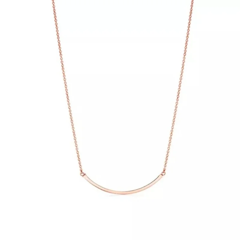 Minimalist Plain Circular Pendant Necklace Women Fashion Metal Chain Neck Jewelry Elegant Design for Daily Dating Wedding Party Wear Nice Gift for Mom Girlfriend Anniversary Birthday Present