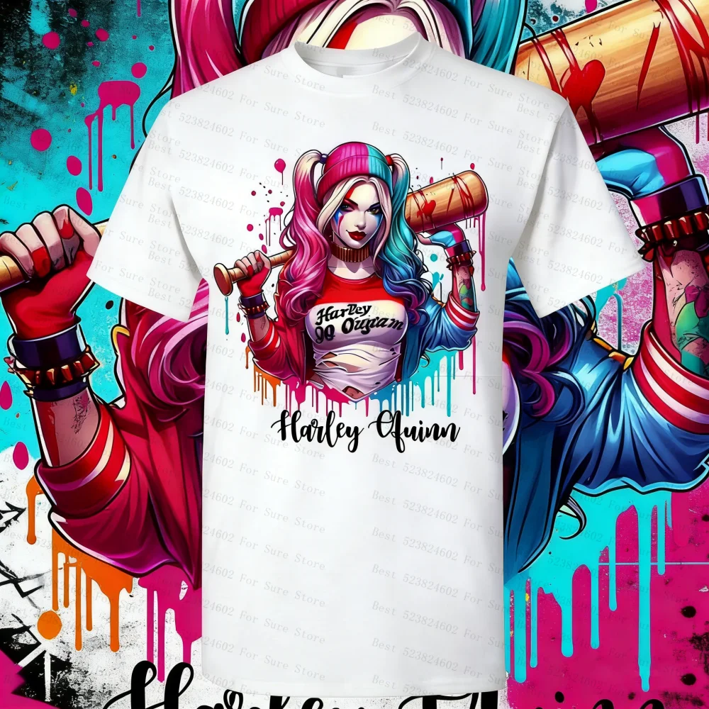 Camiseta de Harley Quinn para hombre y mujer, camisetas informales de manga corta, colección de camisetas para fanáticos, ropa de calle, camisetas para hombre, camisetas para mujer