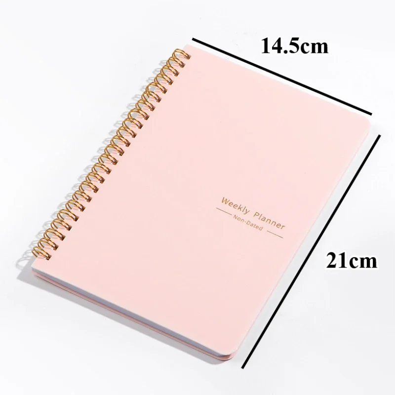 A5 مخطط أسبوعي دفتر ملاحظات مخطط الحقيبة 52 أسابيع مخطط جداول القرطاسية اللوازم المكتبية المدرسية القرطاسية