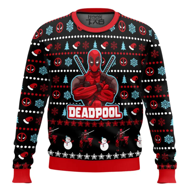 

Deadpool Marvel Superhero Cool Fashion Trend Sports Men's Winter Hoodie Sweater Manga Exhibition Family And Friends Gathering