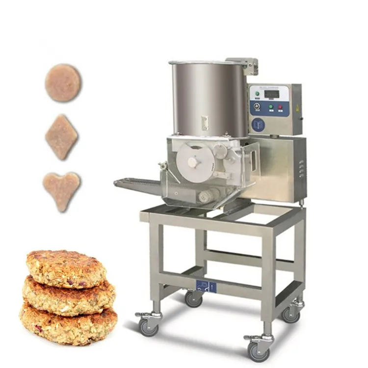 Commercial Round Star Moon Heart Fish Shape Burger Maker Chicken Nuggets Meat Forming Hamburger Patty Machine For Sale