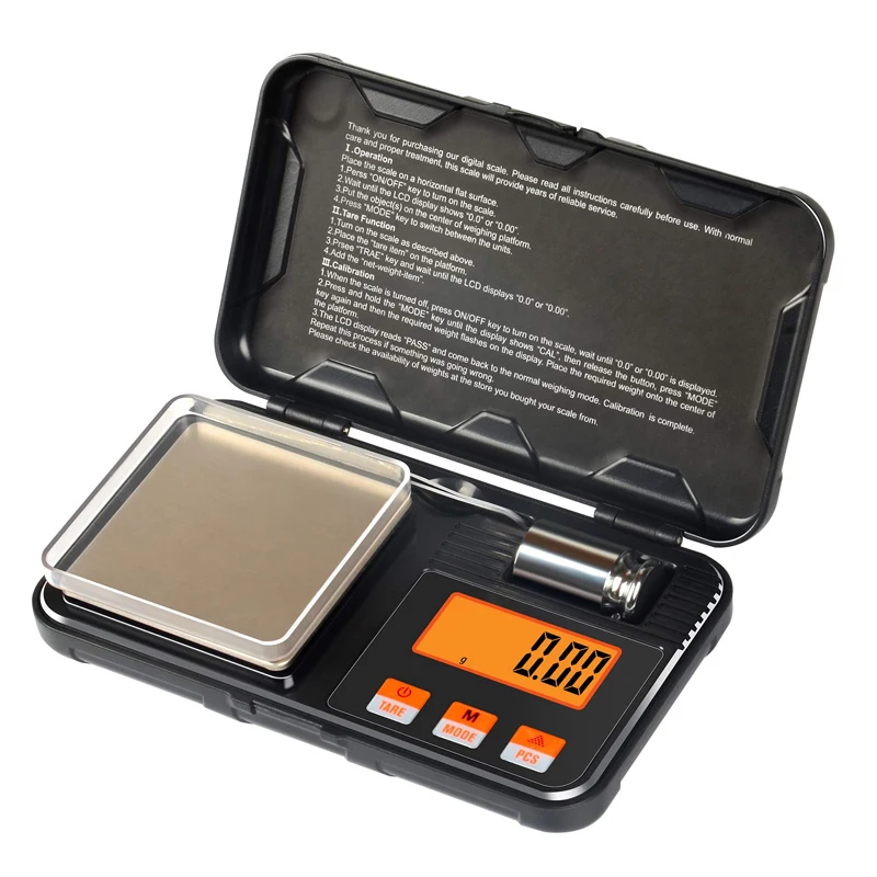 Electronic Digital Scale 200g 0.01g / 50g 0.001g Mini Scale Precision Professional Pocket Scale Milligram  Calibration Weights