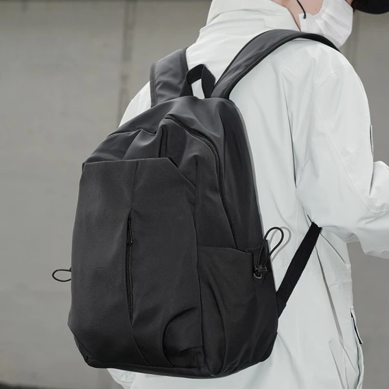 Solid Color Large Capacity Backpack Student Schoolbag 2024 New Computer Bag Lightweight Fashion Simple Backpack Wholesale