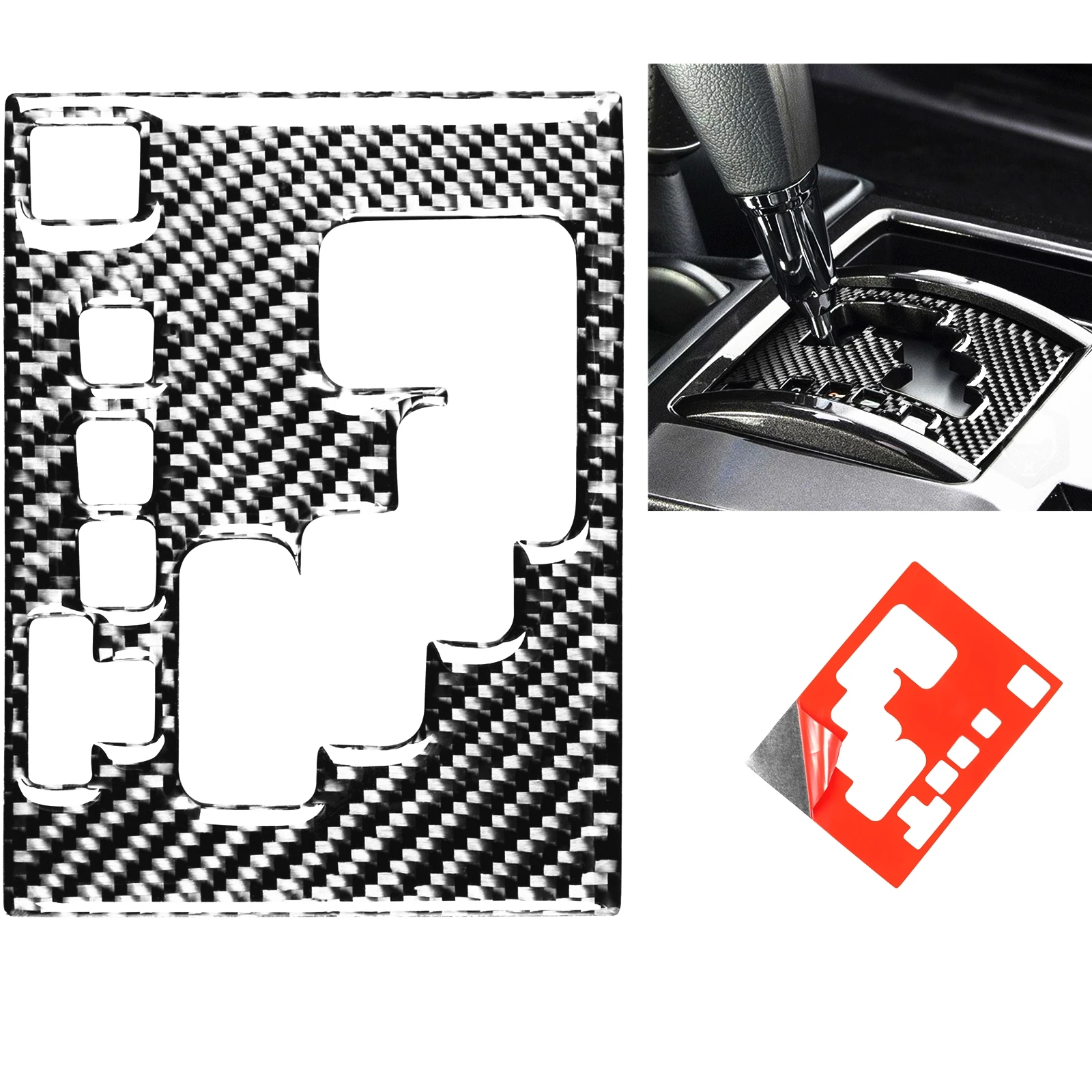 Pop For Toyota 4Runner SUV 2010-2023 Carbon Fiber Car Interior Center Control Gear Shift Shifter Panel Cover Sticker Decorative