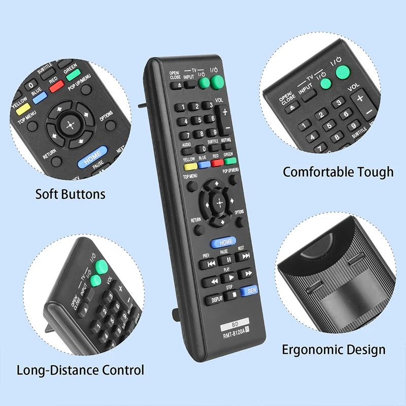 RMT-B120A Remote Control For Sony Blu ray Disc Player BDP-S190 BDP-S390 BDP-S490 BDP-S510 BDP-S590 BDP-S1100 BDP-S3100 BDP-S4100