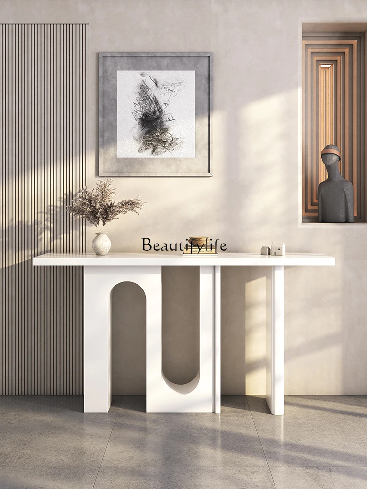 

Creative Arched Entrance Cabinet Minimalist Modern Decoration French Corridor Wall Cabinet