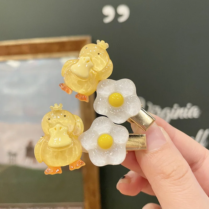 Pokemon Psyduck Hair Clip Women Cartoon Bangs Clip Cute Funny Duckbill Clip Omelet Hair Band Girls Sweet Hair Accessories Gift