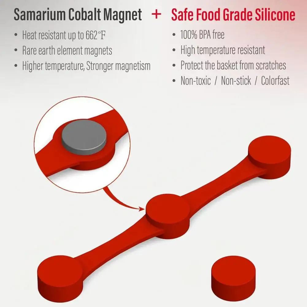 

Магнитная пряжка для фритюрницы, быстросъемные термостойкие силиконовые зажимы, замки, пергаментный вкладыш, держатель для бумаги для фритюрницы с магнитом