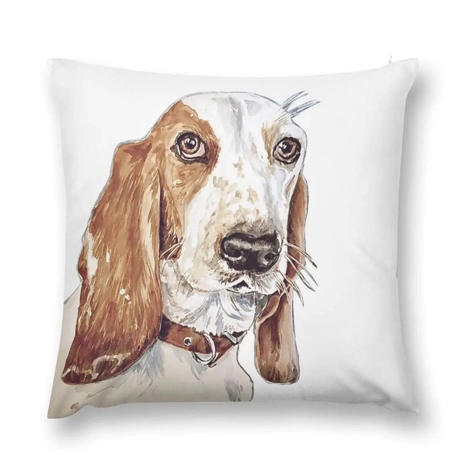 

Bassett Hound Water Colour Throw Pillow Pillow Decor Luxury Pillow Cover home decor items Sofa Covers For Living Room