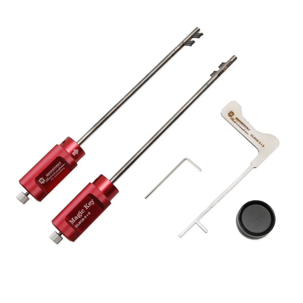 ELBOR 3+3 Double Bit Locks Key Decoder Master Key Lock Pick Tool Opener Locksmith Tools Safe Magic Key