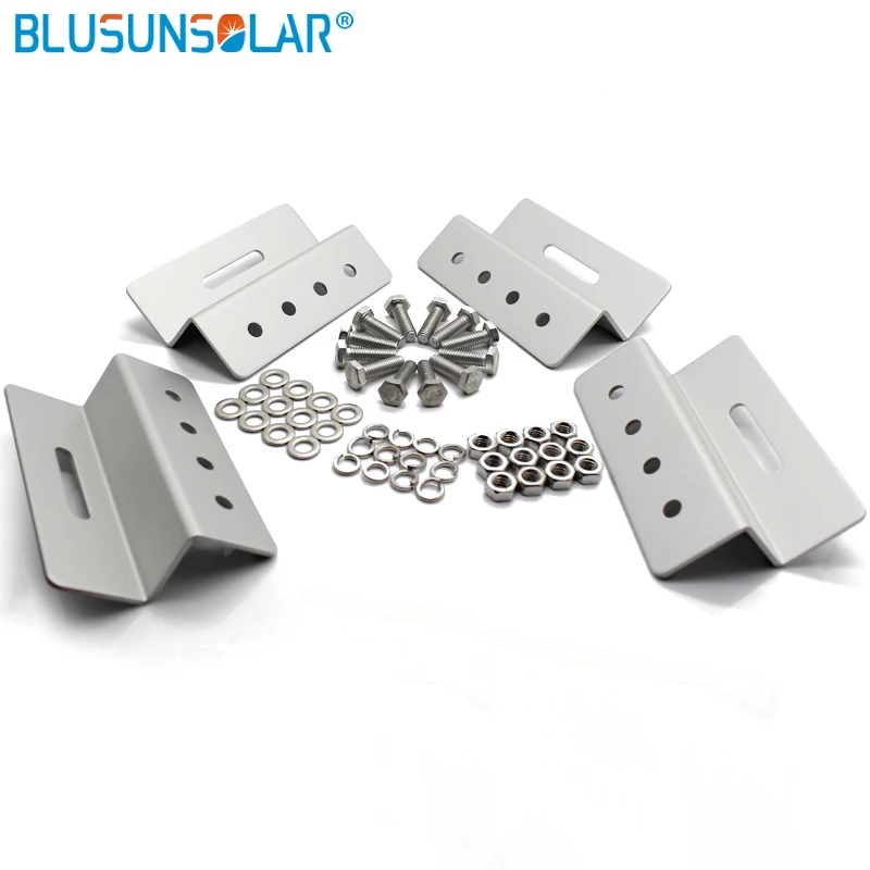 Z Style Solar Panel Mounting Brackets Corrosion Resistant Clip Sets Roof Solar Panel Bracket Clamp Aluminum Alloy Support