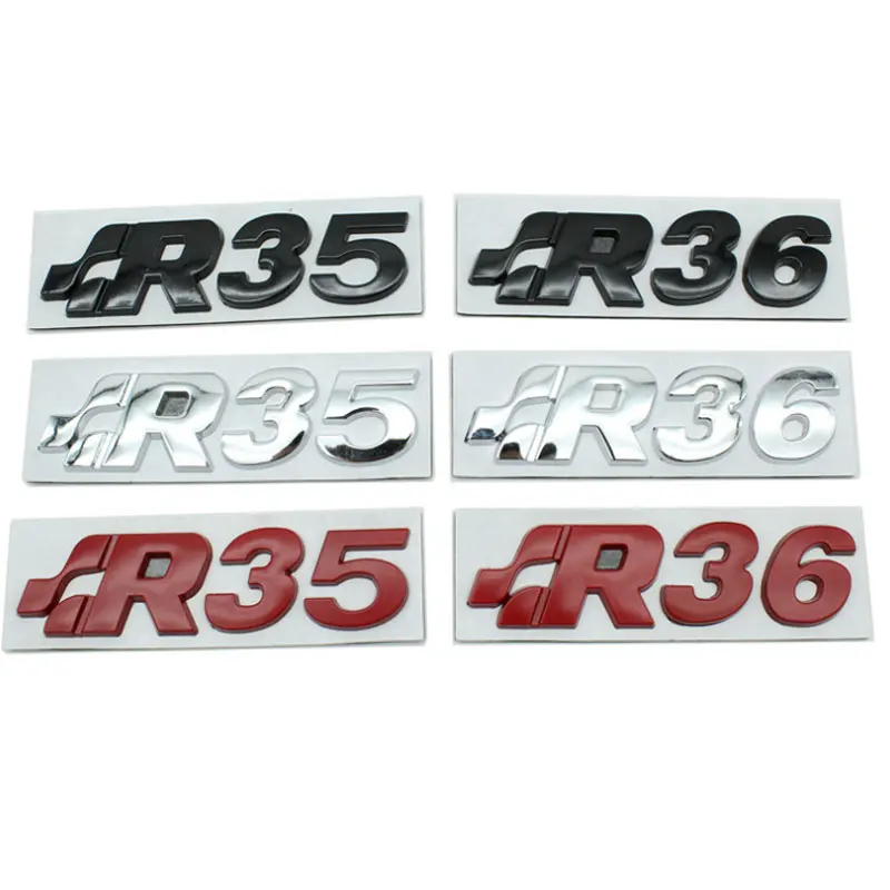 

R35 R36 Metal sticker for Volkswagen series Bora Golf SR32 rear bumper with modified body side metal emblem Rear trunk sticker