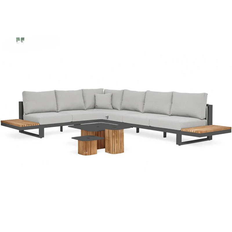 

Furniture Garden Set Sigma L Shaped Sofa Set Metal Sun Loungers