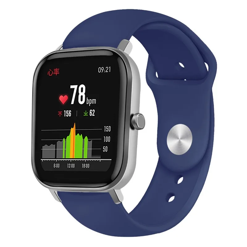 Correa de silicona de 20mm para Huami Amazfit Bip 3 S U Lite Pro, Correa de reloj deportivo para Amazfit GTS 4 3 2 2e Mini GTR, 42mm