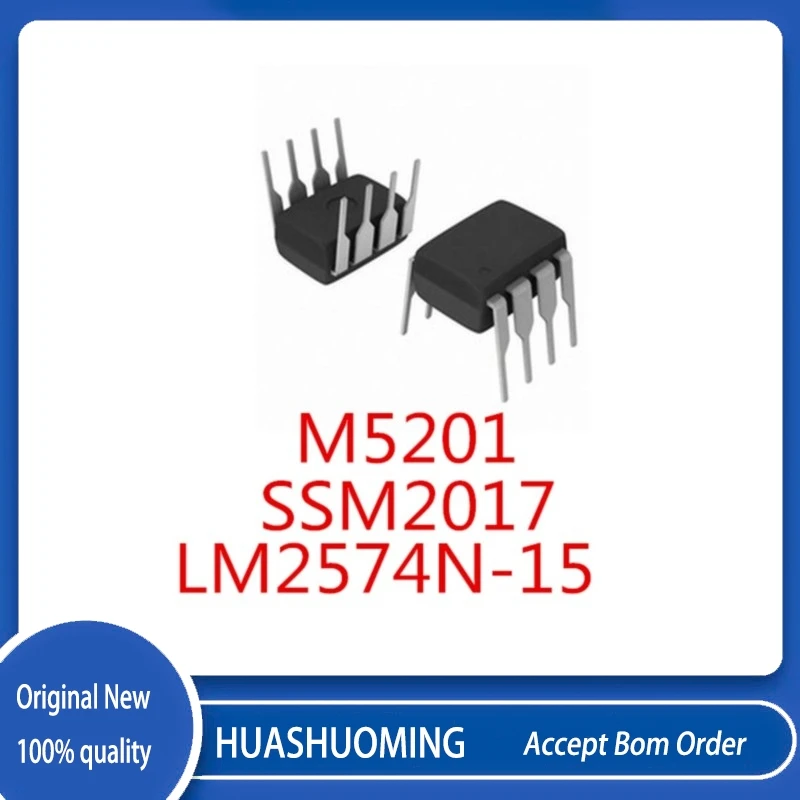 5Pcs/Lot  M5201 M5201A  SSM2017 SSM2017P  LM2574N-15 LM2574N LM2574-15 DIP8
