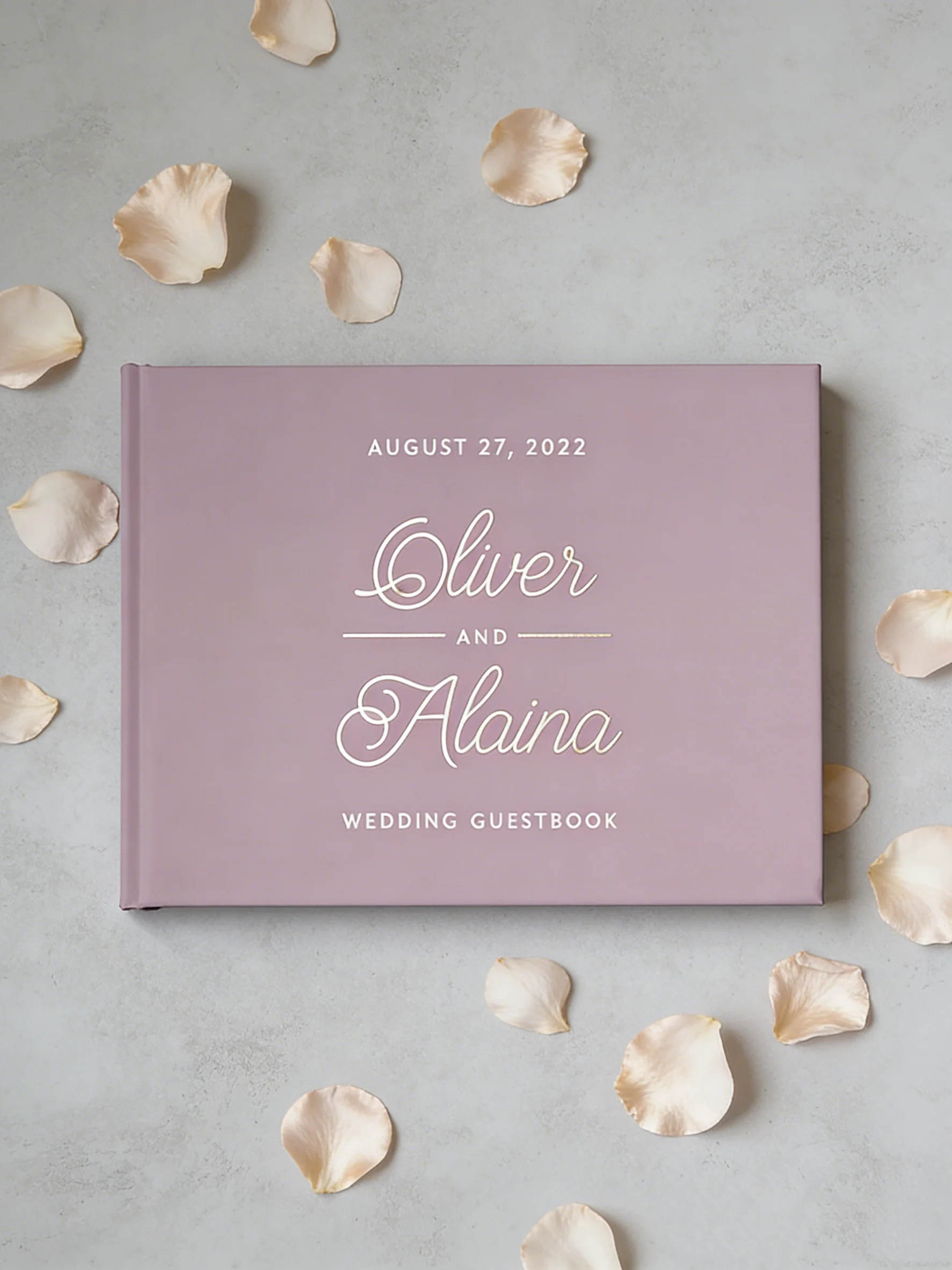 

Книга для гостей на свадьбу с возможностью выбора цвета | Элегантный фотоальбом в твердом переплете цвета малинового винограда | Персонализированный свадебный сувенир