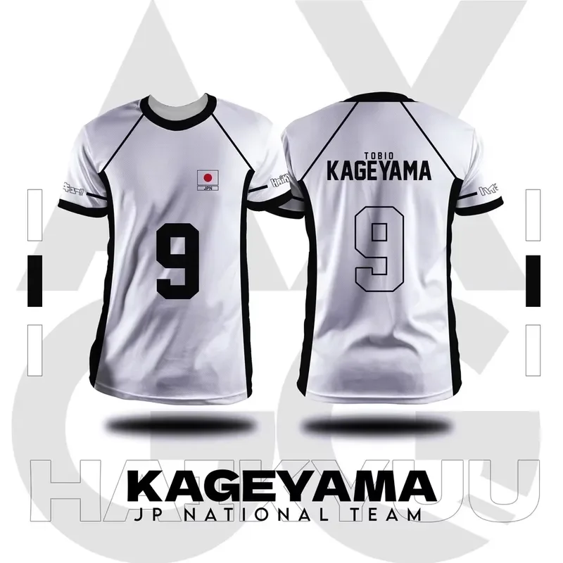 3D Print Haikyuu Jersey Hinata Kageyama Cosplay Costume 2026 Summer Quick Dry T Shirt Anime Volleyball Team Uniform Large