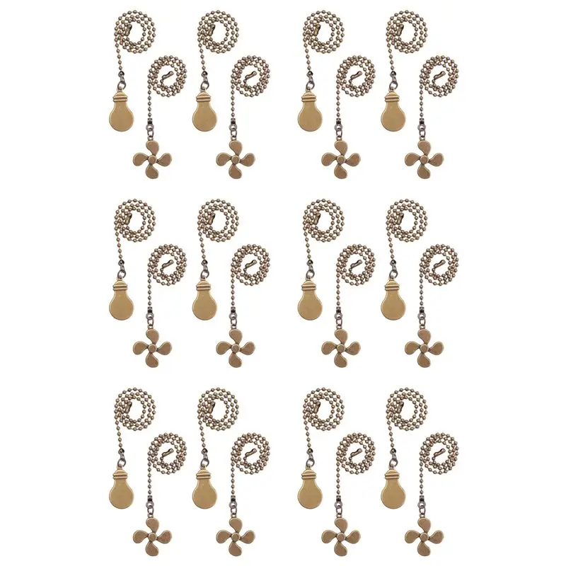 

2025 Trend 12X Ceiling Fan Pull Chain Fan Extension Chain Fan Chain Pulls Decorative 12 Inch Ceiling Fan Chain Extender Ornament