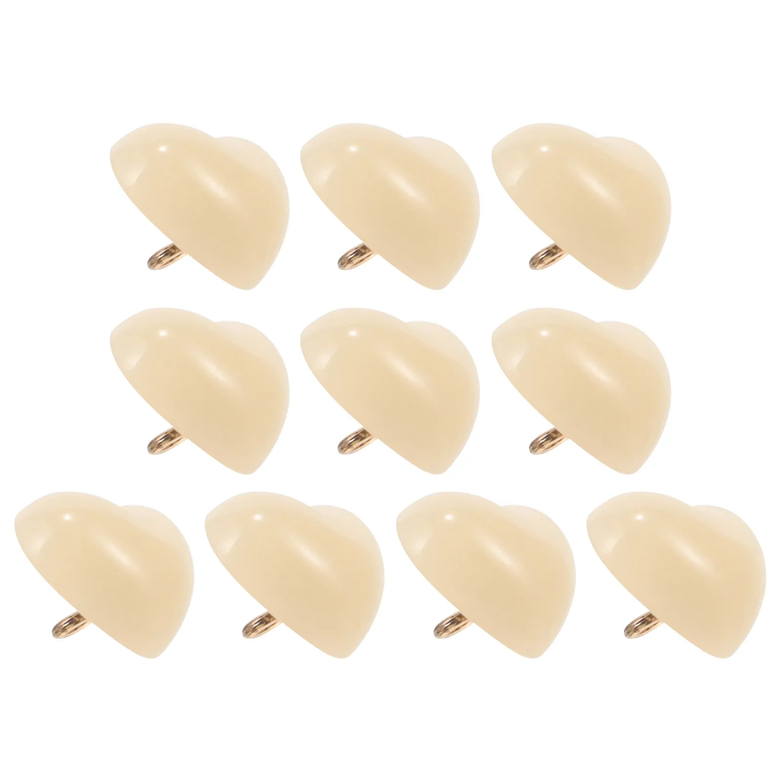 10Pcs Heart Shape Buttons Decorative Clothing Buttons for DIY Craft Sewing Dress Coat Uniform Jacket Bag Hat Belt Replacement