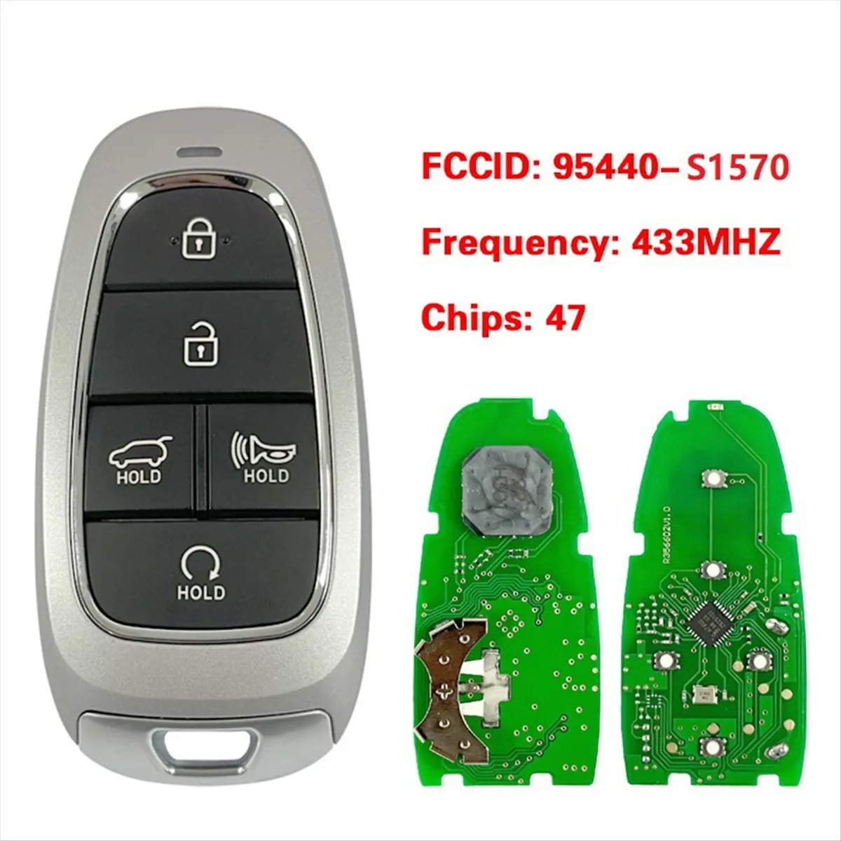 B09A ID47 Chip 433MHz FCCID:95440-S1570 Proximity Car Remote Key for Hyundai Tucson Santa Fe 2020 2021 2022 2023 6