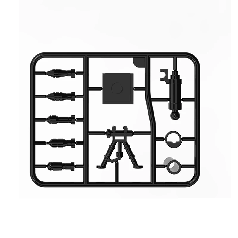 Moc 육군 병사 피규어 총 무기 조각, Ww2 군사 무기 액세서리 빌딩 블록, 어린이 장난감 선물