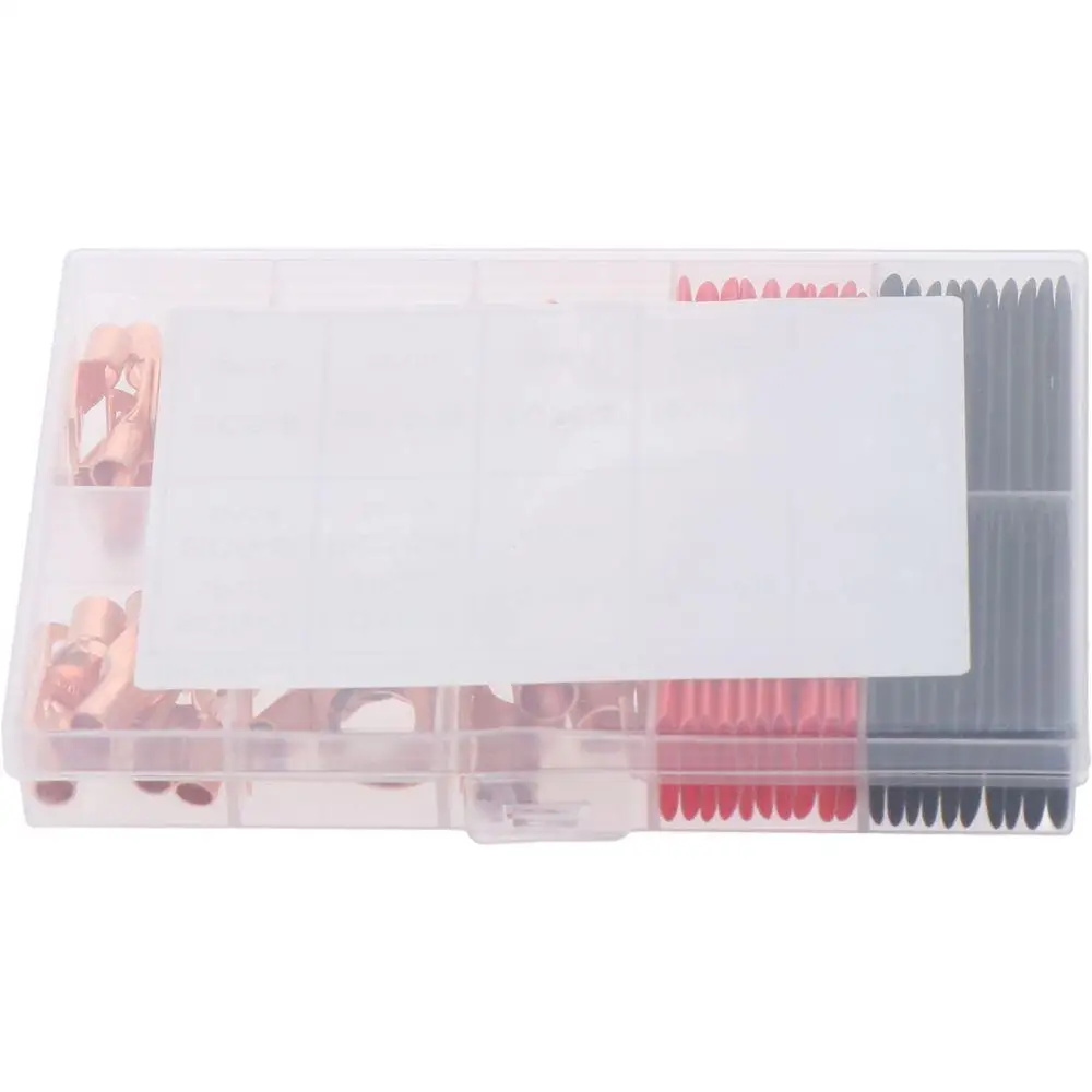80Pcs Heavy Duty AWG 12/10 8 6 Copper Wire Lugs 3 Type/8 Size Battery Terminal Connectors Wire Connectors Home Applications