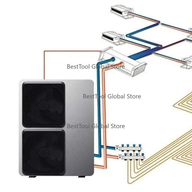Wifi Po-mpa Cie-pla air Source Heat Pump High Temperature Home Heater Heating Water Heatpump Inv-erter R290 Heat Pump Monoblock