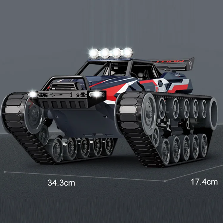 3-Channels 1: 12 Remote Control Tank G2063 High-Speed Drift Spray Alloy Rc Tank Model Children'S Outdoor Battle Electric Gift