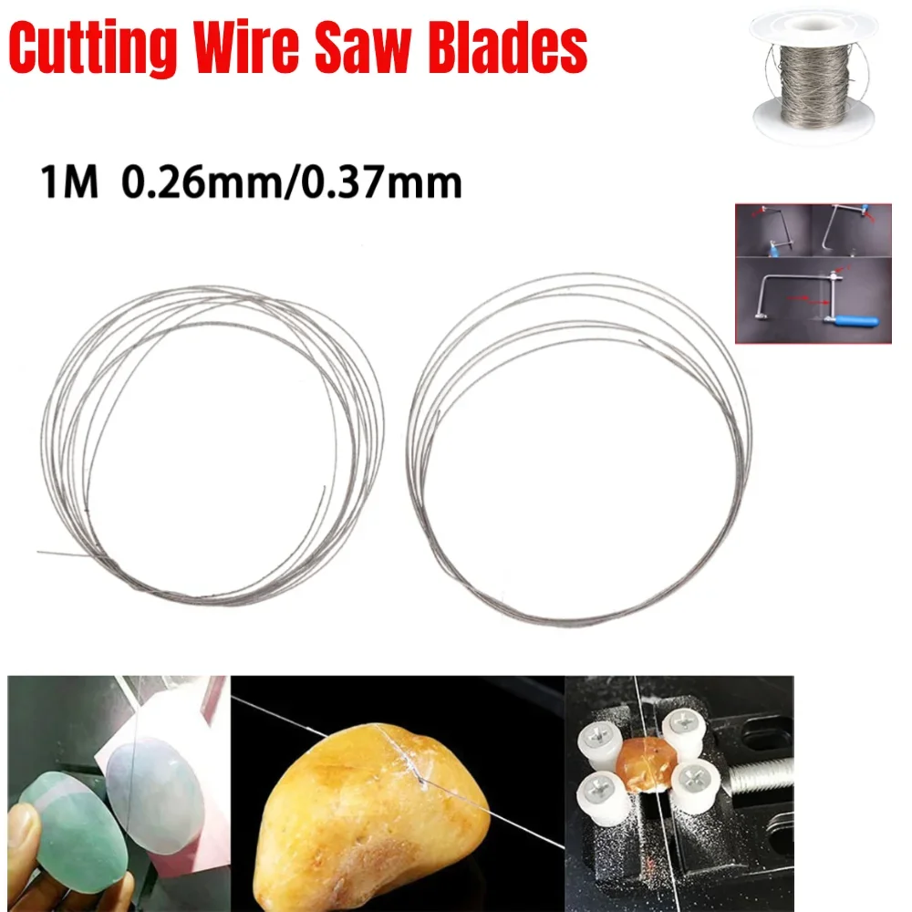 

1pc 1M 0.26 0.37mm Diamond Cutting Wire Saw Blades For Jade Glass Rock DIY Cutting Accurate Cutting Tool