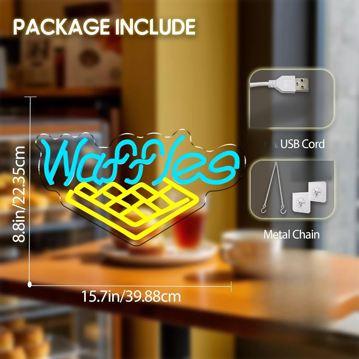 Neon Wafel USB Ściemniany LED  – Home Decor Nearby recenzja i cena