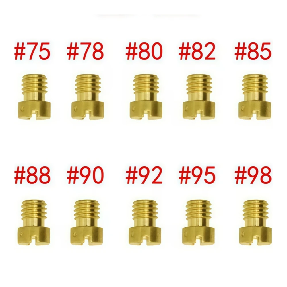 Mortorcycle Carburetor Nozzle Main Jet and Slow Pilot Jet Set Replacement 10/20 PCS For NSR KSR PE PWK PWM Keihin OKO KOSO CVK