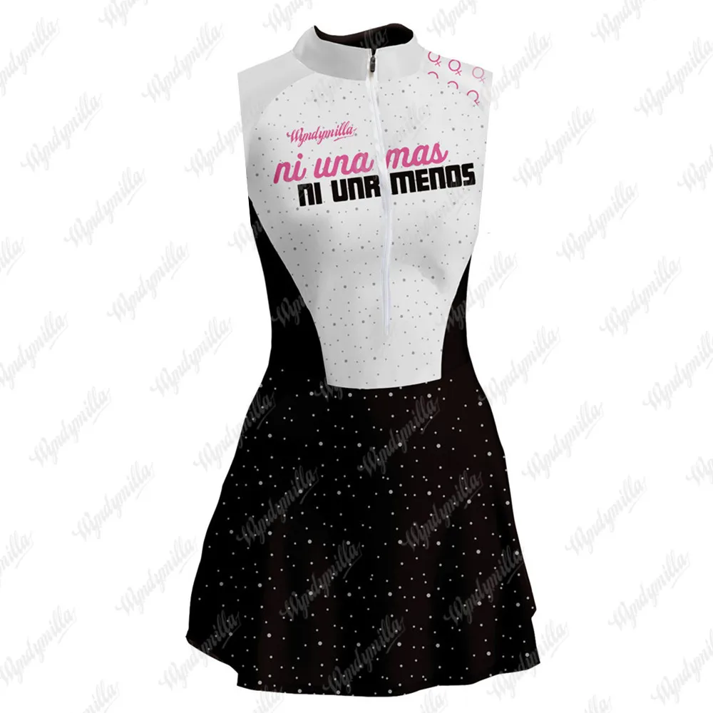 Wyndymilla New lindo Vestidinho Woman Sleeveless Little Monkey Skirt Feminino Macaquinho Bike Cycling Team Quick-Drying Clothes