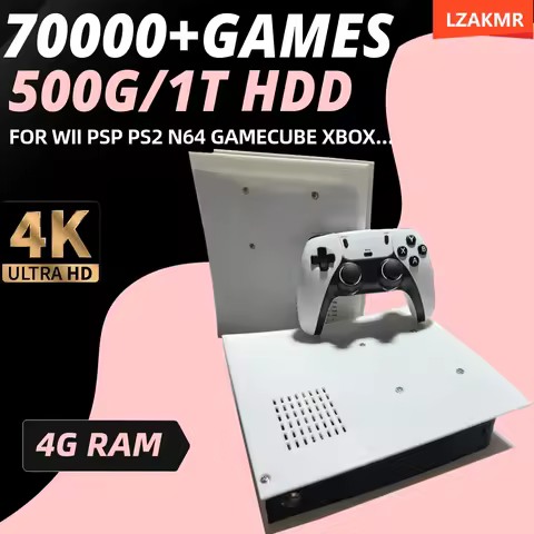 Retro Game Console X5 500G/1T HDD Built-in 70000+ Games 4K HD Plug and Play TV 60+ Emulators for WII PS2 PSP SS Holiday Gift