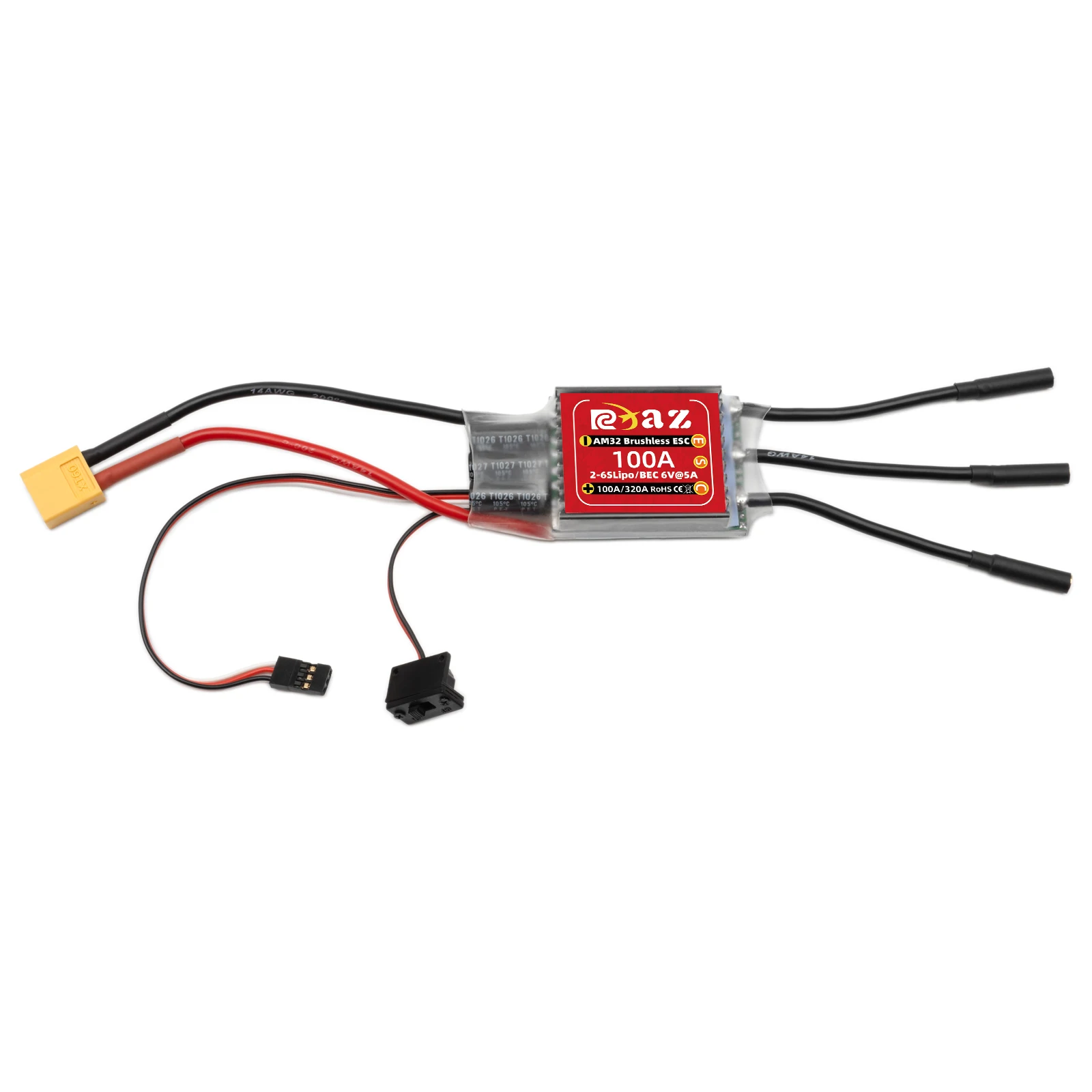 RCXAZ Brushless Combo 3670 Inward Turn Brushless Motor and AM32 100A Brushless ESC Programmable for 1/8 1/10 RC Traxxas Tamiya
