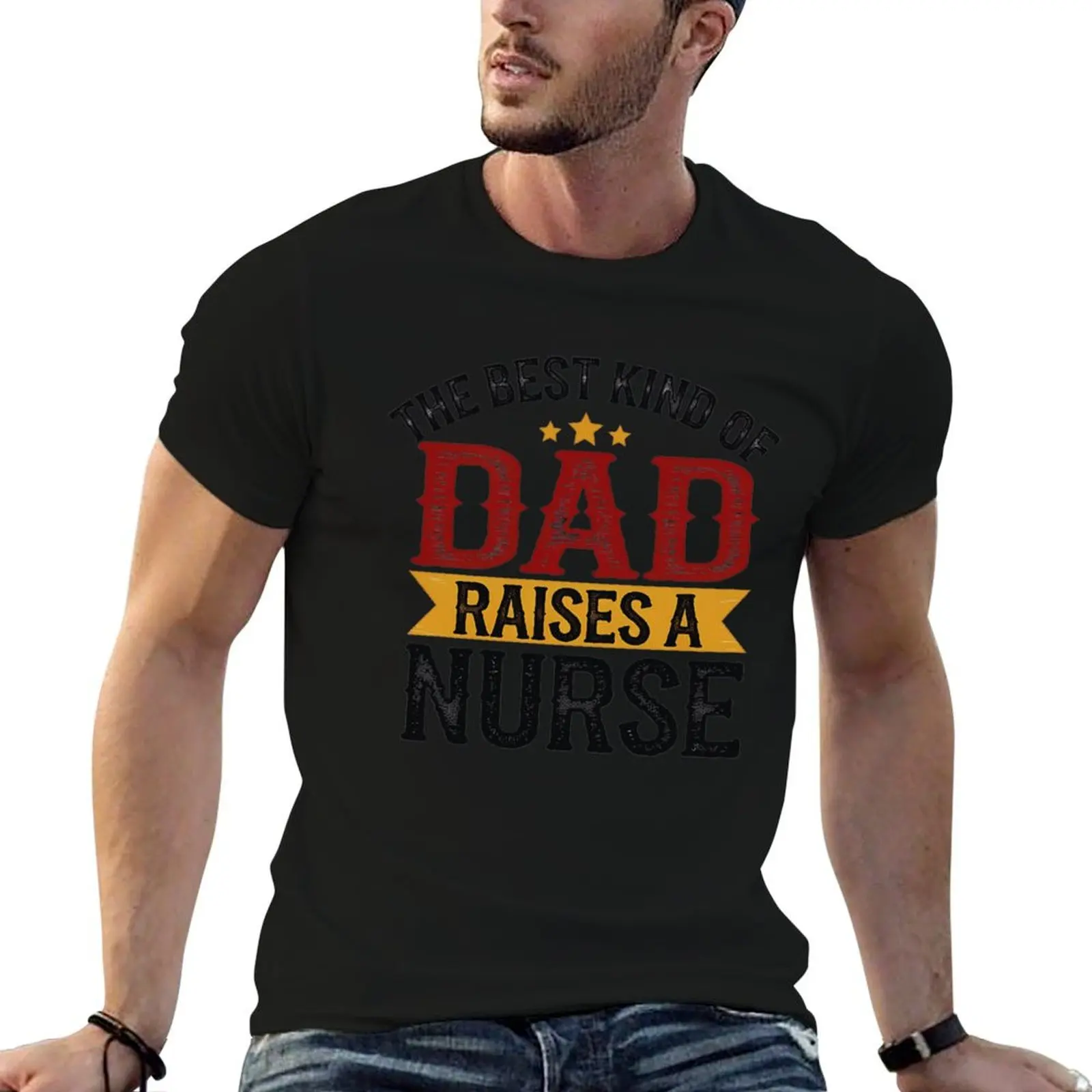 The Best Kind Of Dad Raises A Nurse T-Shirt Breathable Mesh Panel T-Shirt