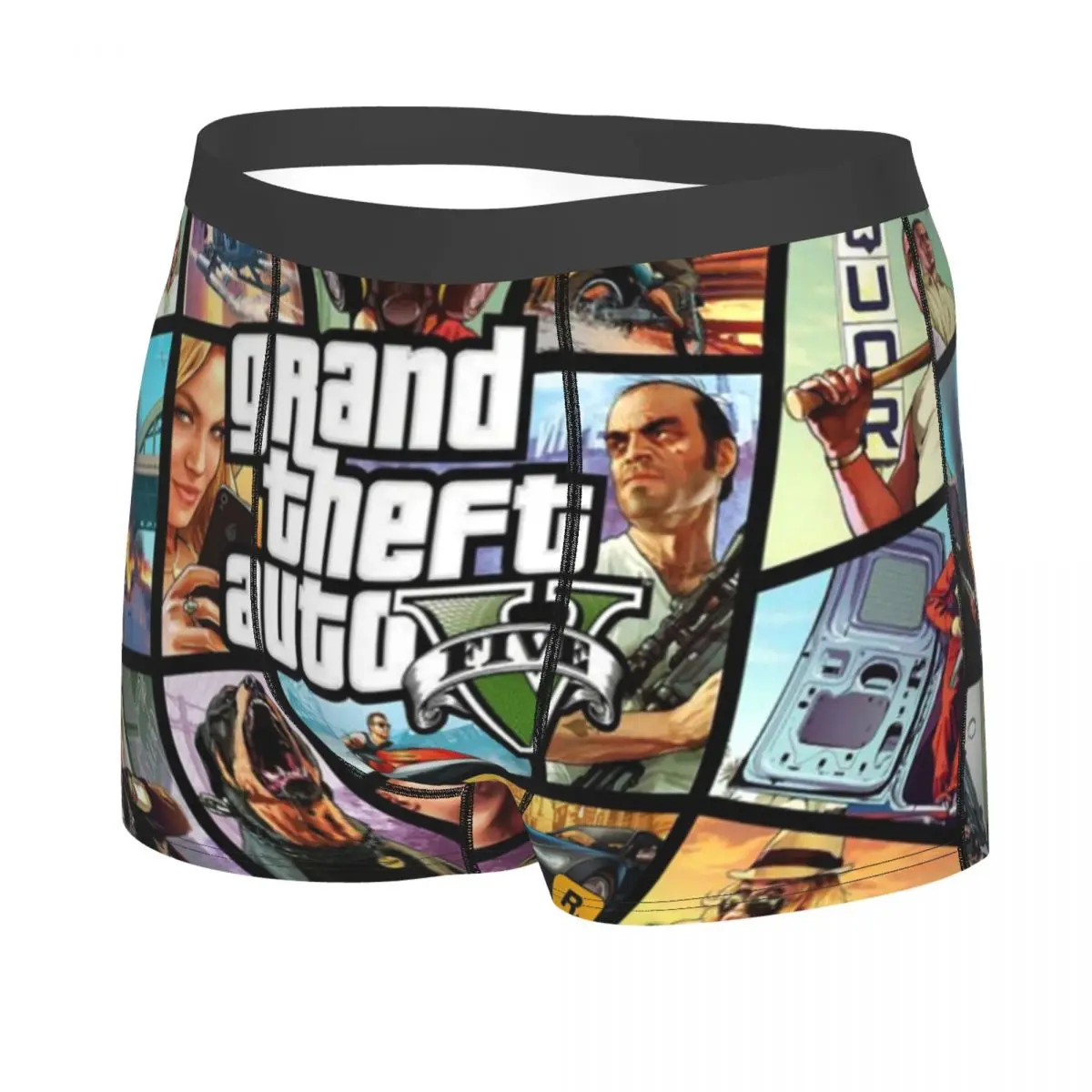 Custom Adventure Game Grand Theft Auto Boxers Shorts Mens GTA Briefs Underwear Funny Underpants