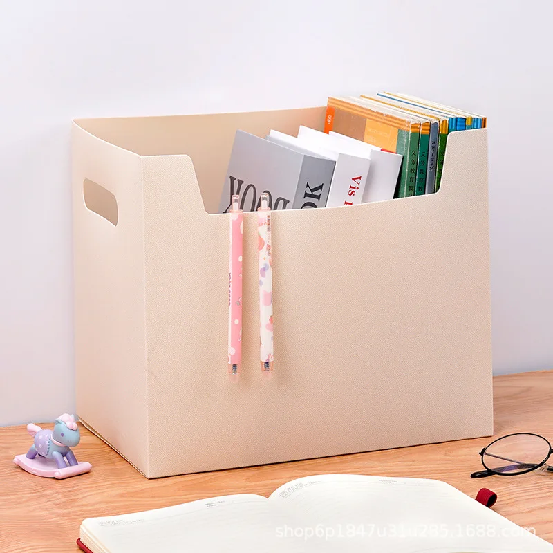 

Foldable Office Desk File Storage Box Books Documents School Organizer Box Folder Stationery Case Hard Case Archives Records New