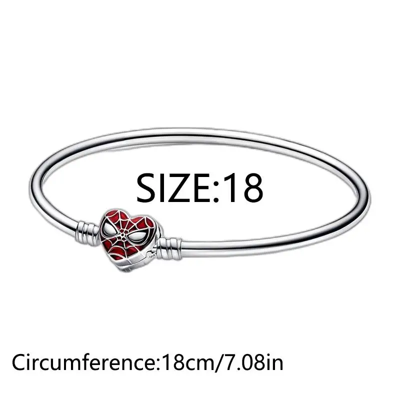 Potdemiel Spider-Man 925 Silber Charms Anhänger Perlen Passend für 3mm Original Halskette Armband DIY Damen Geburtstagsfeier Edle Geschenke