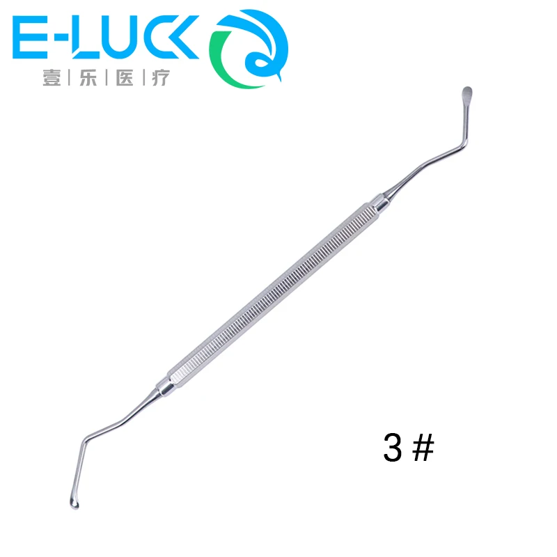 1Pcs Dental Bone Curettes Tooth Cleaning Professional Stainless Steel Double Ended Curettes Surgery Instruments