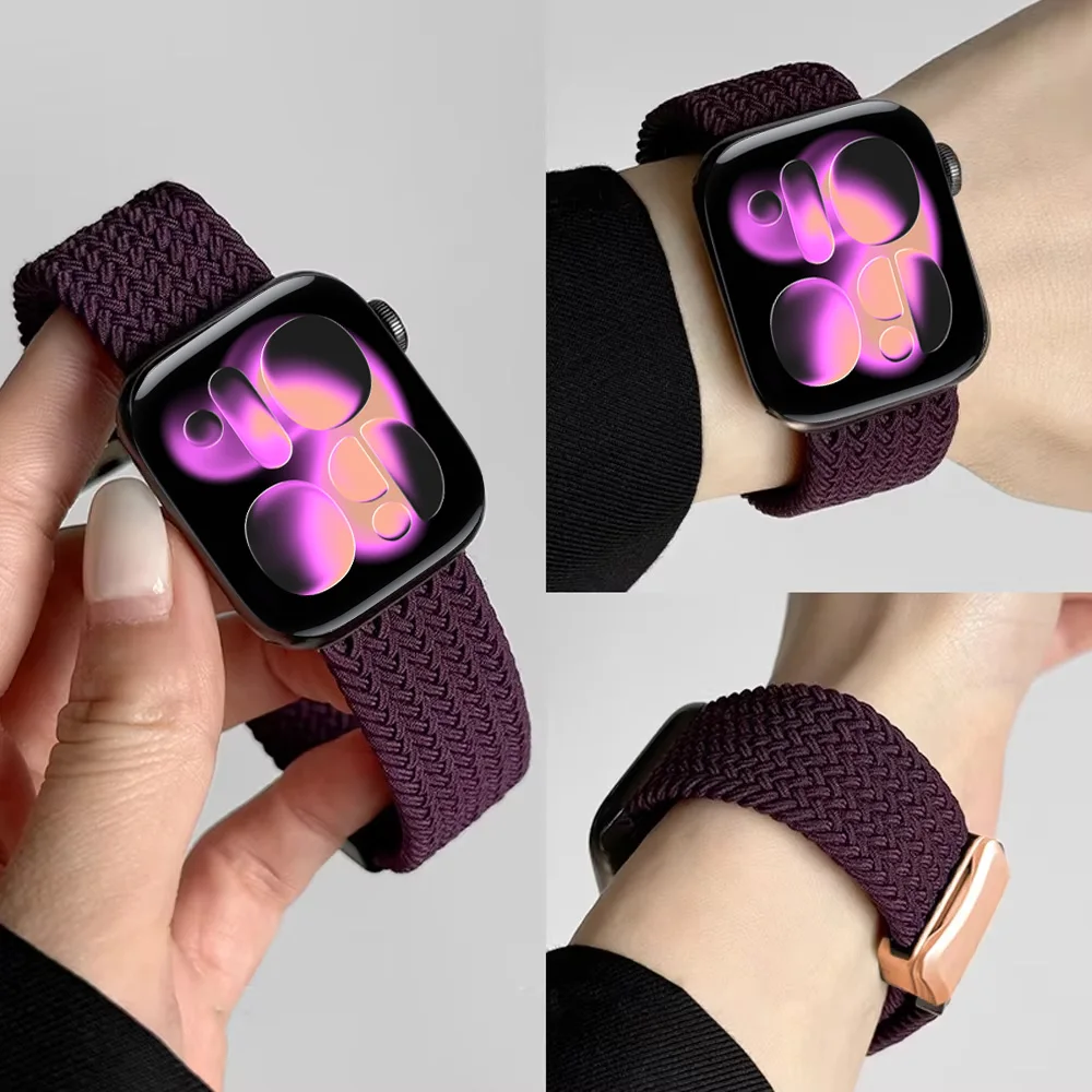Geflochtene LOOP-Armbänder für Apple Watch 11/10 Band 42 mm 46 mm SE3 40 mm 44 mm magnetisches Correa-Armband Serie 9 7 6 8 45 mm 41/40 mm Band
