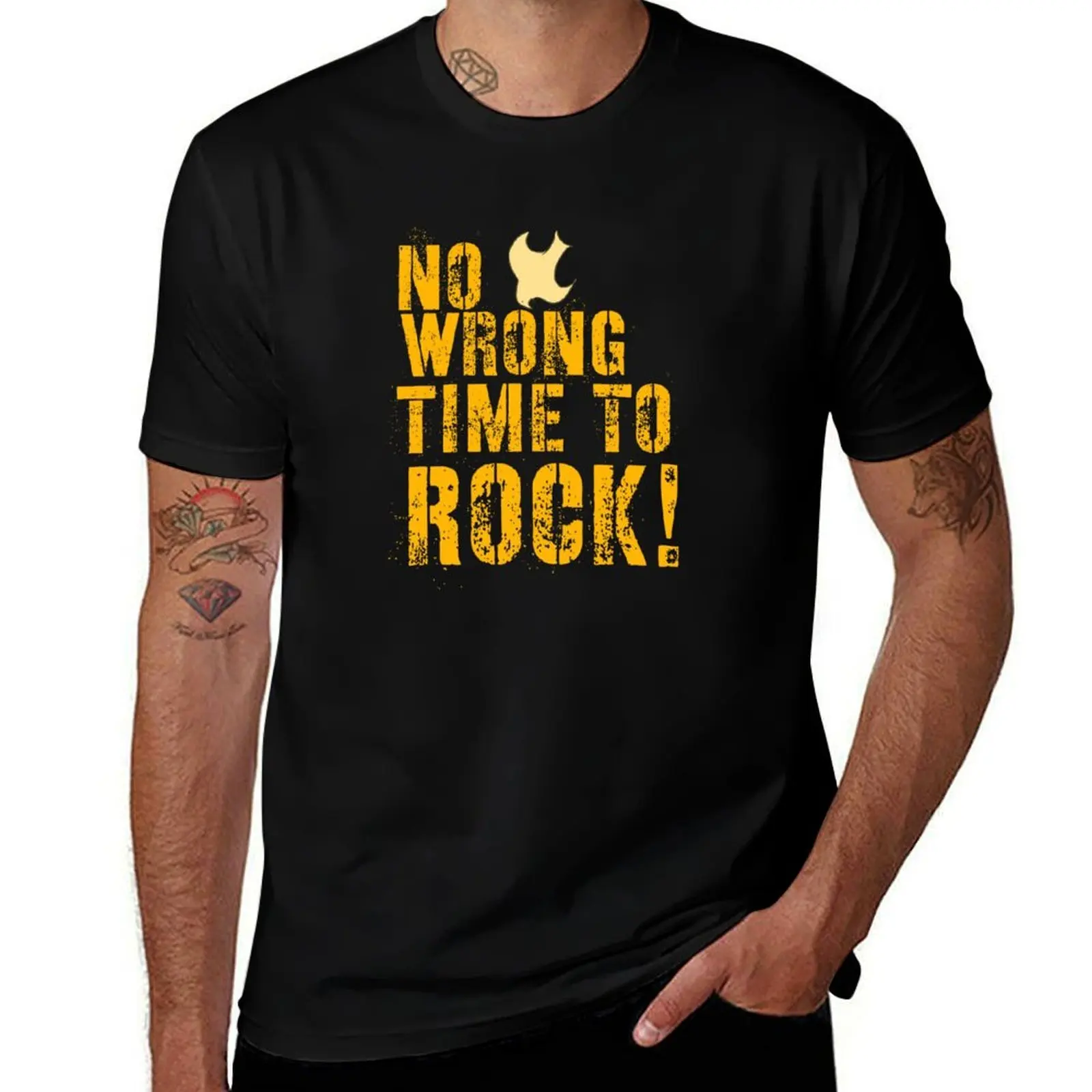 Peacemaker No Wrong Time To Rock Saying T-Shirt t shirts for man graphic vintage anime tshirt T-Shirt