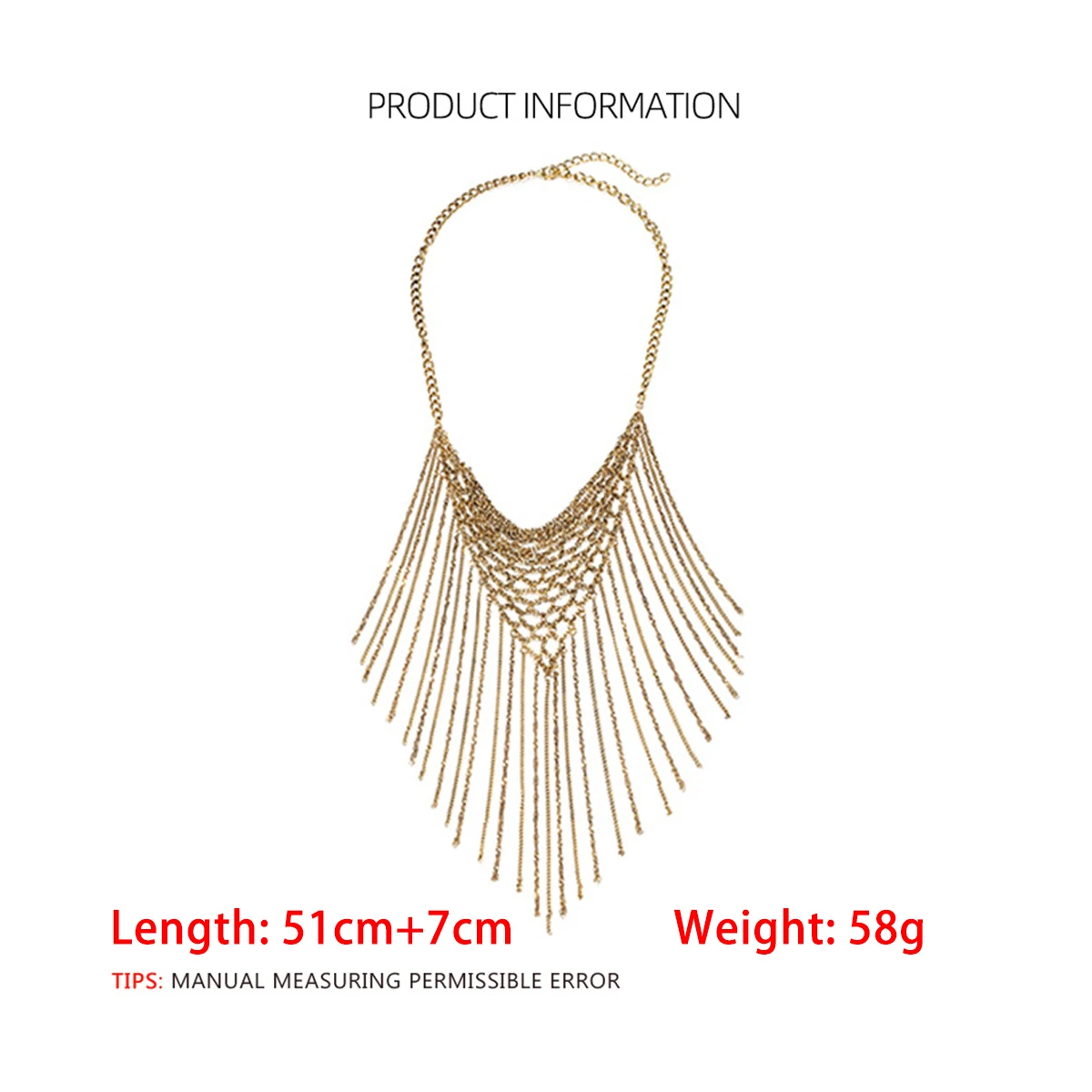 ZAA اليدوية خمر سلاسل معدنية شرابات قلادة القلائد للنساء مريلة المختنق قلادة بوهو مجوهرات الرقبة الملحقات #6