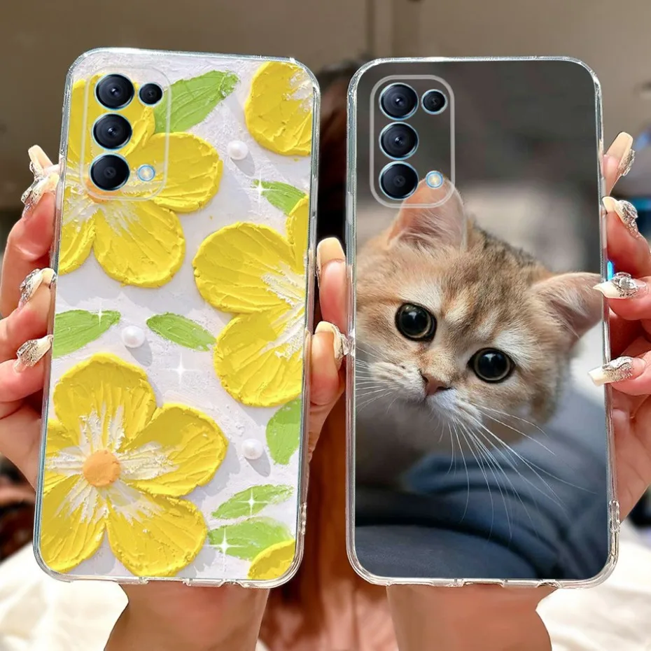 

Милый чехол для телефона с рисунком для OPPO Reno5 5G/Reno5 Pro 5G, мягкая силиконовая задняя крышка из ТПУ для Oppo Reno 5 5Pro, чехлы-бамперы