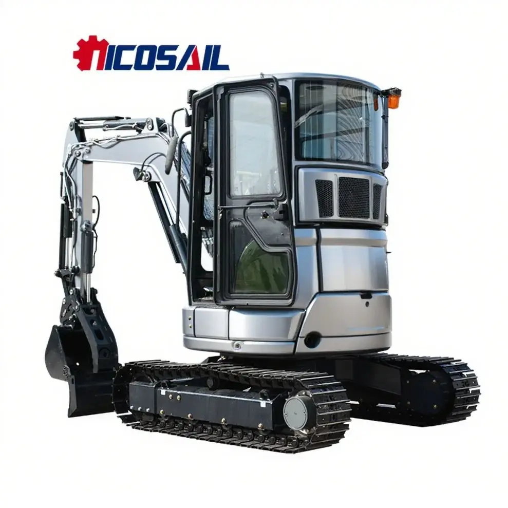 

Customized product 3.5-ton excavator telescopic track mini excavator