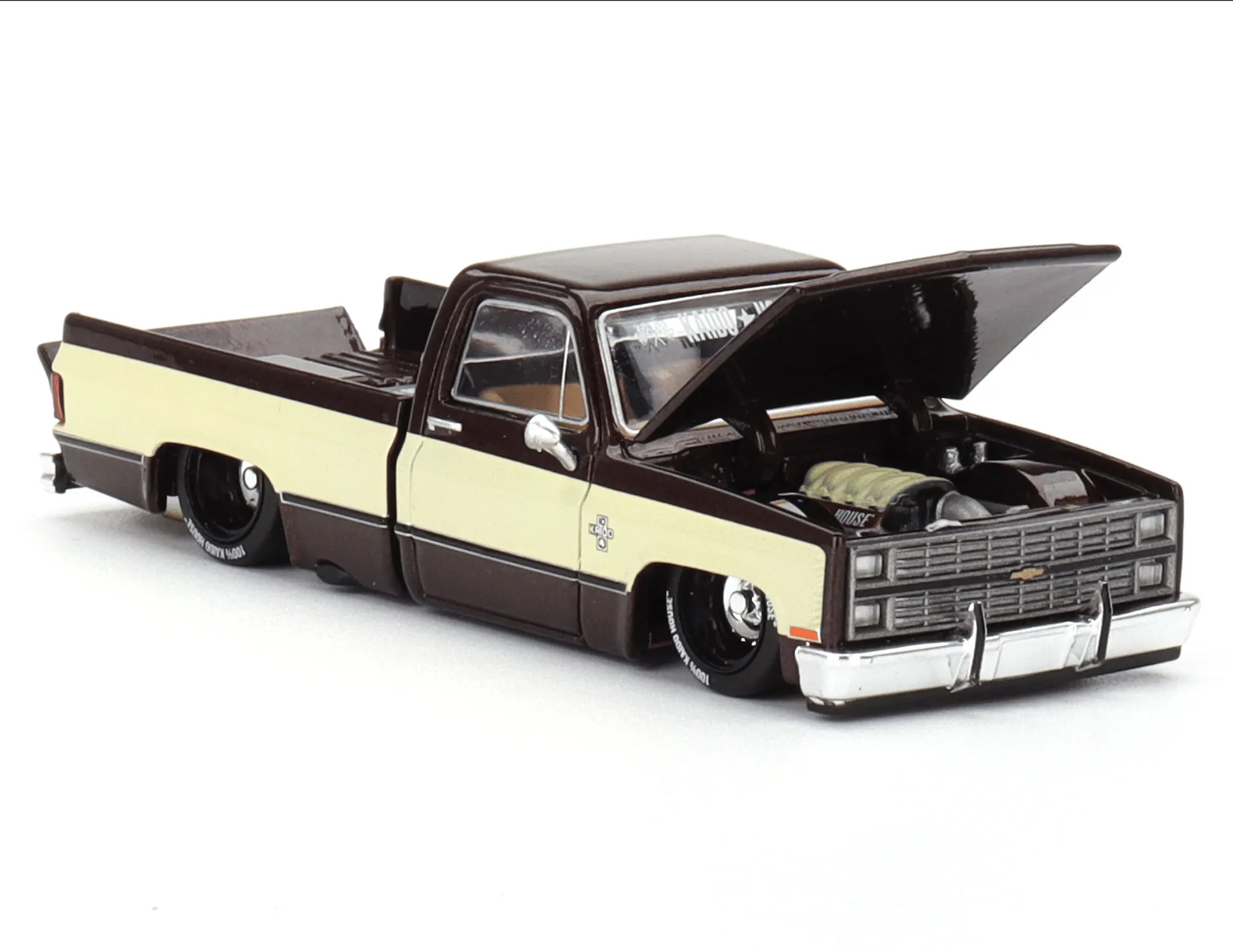 Kaido House + MINIGT 1/64 Chevrolet Silverado KAIDO Vintage Spec V1 KHMG145 Car Alloy Diecast Model Kids Xmas Gift Toys for Boys