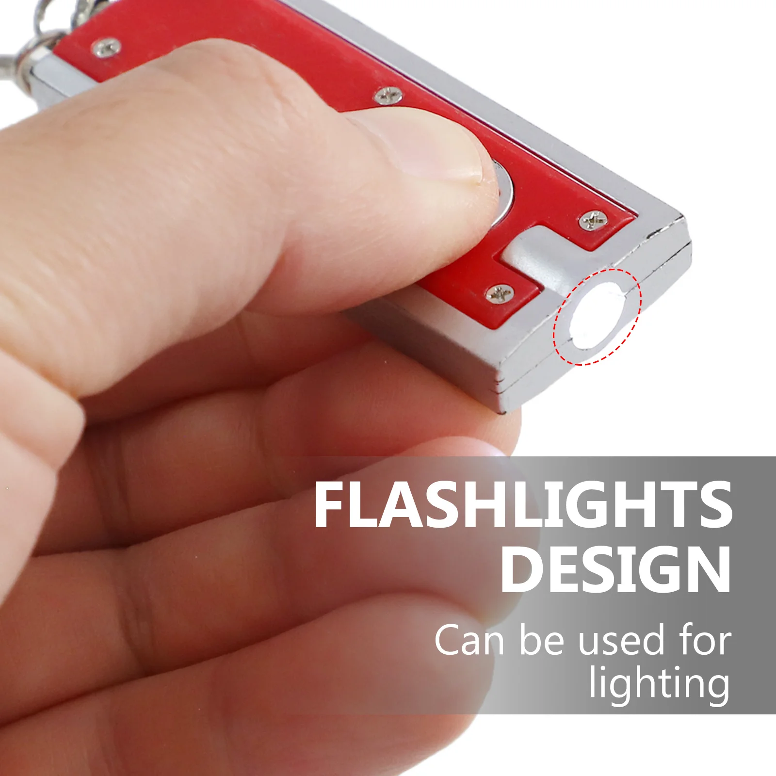 6Pcs Creative Key Holder Flashlight LED Keychain Bright Mini Light for Keychain Bag Charm Stylish Unisex Decoration Accessory