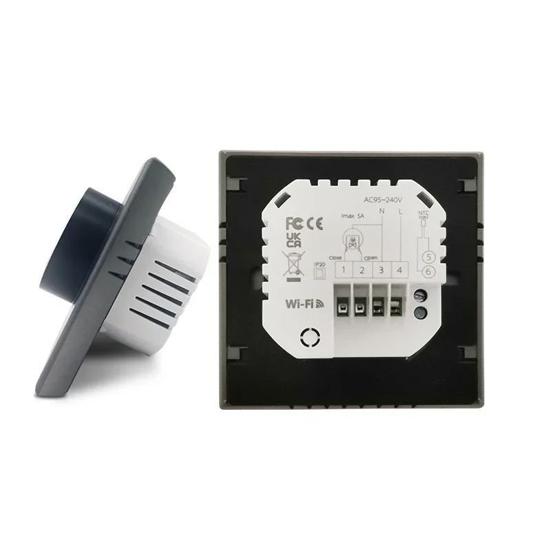 In stock Tuya Knob Thermostat Floor Heating Controller Programmable Wifi Smart Thermostat For Water Heating
